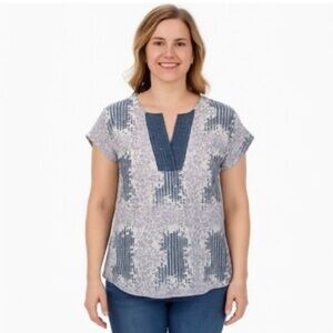 CAbi Sheer Floral Blouse, Size S